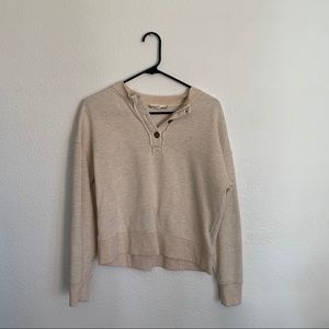 button up crewneck